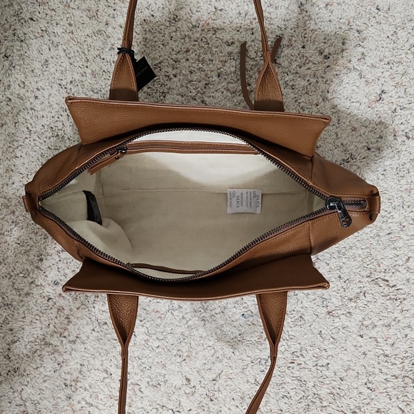 NWT Botkier Trigger Leather Satchel, Caramel. - Picture 6 of 12